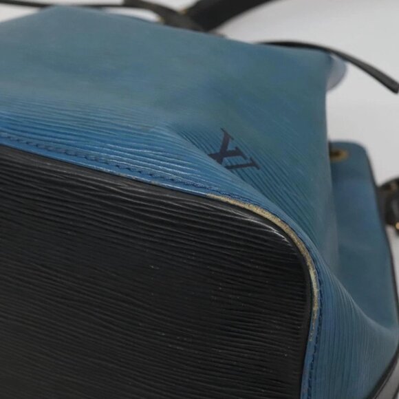 LOUIS VUITTON Epi Petit Noe Shoulder Bag Bicolor Black Blue M44152 Auth 116467 - Picture 9 of 15